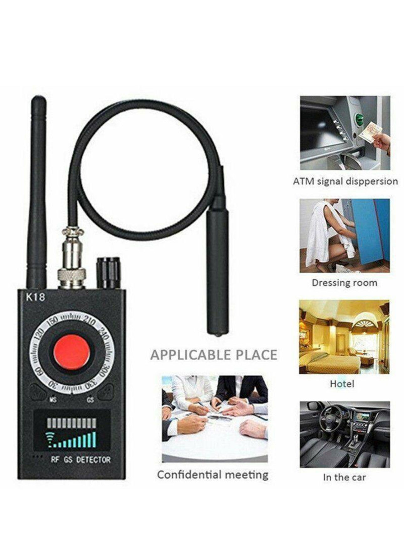 K18 Privacy Protection Detector – RF & Signal Scan Device